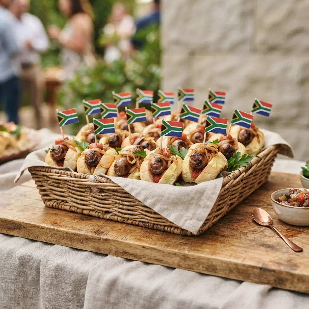Mini boerewors rolls